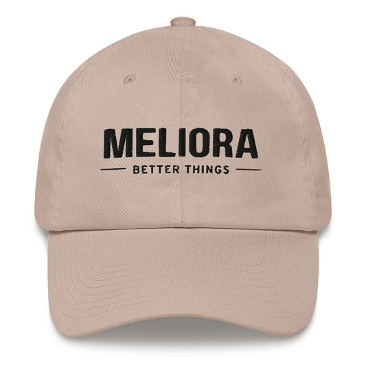 Meliora Basics Embroidered Hat | Stone/Black