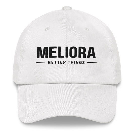 Meliora Basics Embroidered Hat | White