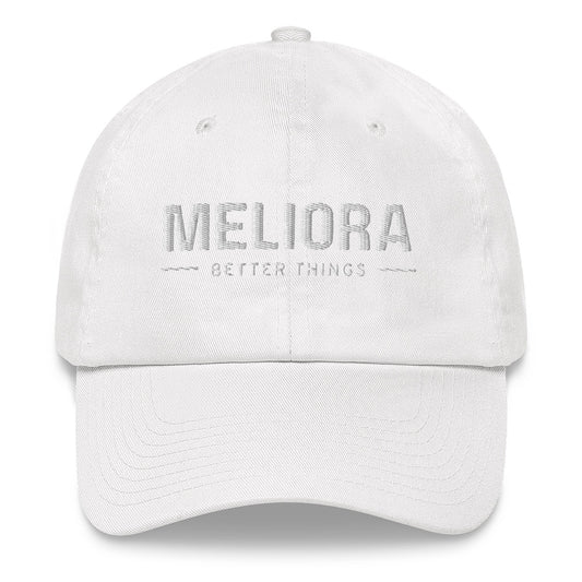 Meliora Basics Embroidered Hat | White Out