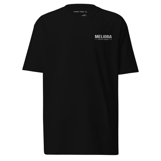 Meliora Basics Embroidered Logo Tee | Black