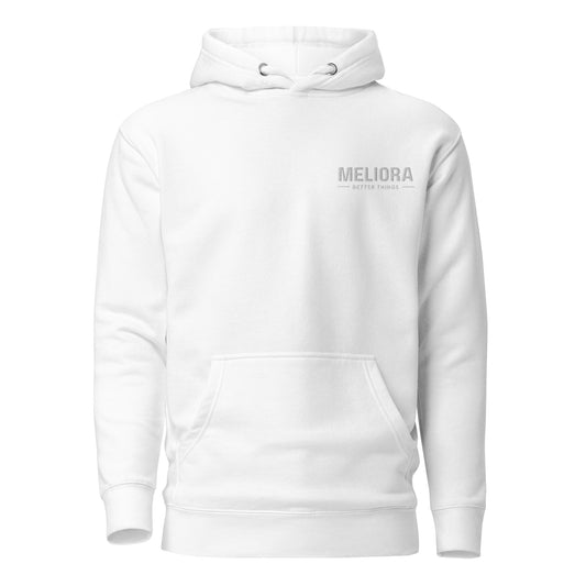Meliora Basics Embroidered Hoodie | White Out